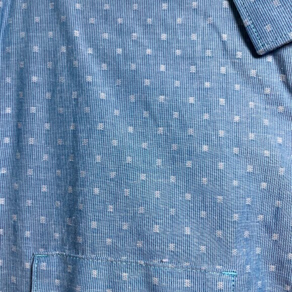 Men's Medium Calvin Klein Blue Long Sleeve Button Down Shirt - Picture 4 of 8